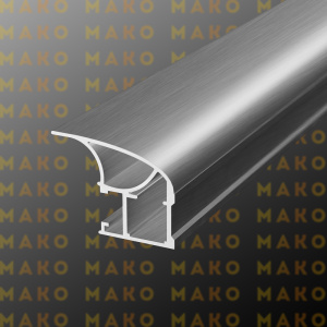 Профиль вертикальный асимметричный MS130 Серебро браш (A29)